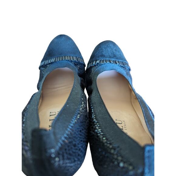 Anyi Lu black Italian leather ballet block heeled pumps - Picture 5 of 10